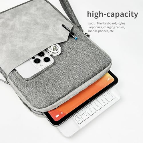 Image of MOCA Universal Polyester 7-8 Inch Tablet Sleeve Case Cover: Fits Amazon Kindle, Paperwhite, Kindle Fire, Apple iPad mini, Lenovo M8, Samsung Galaxy A7 Lite, (6 inch to 8 inch Devices) (Ash Grey, 7-8 inch)