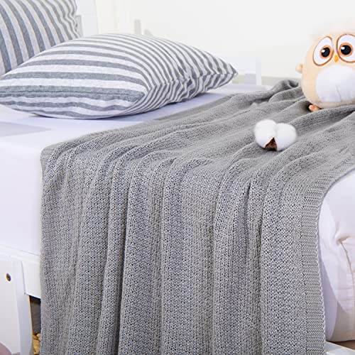 Image of NTBAY Rayon Derived from Bamboo Toddler Blanket, 30 x 40, Sliver Grey
