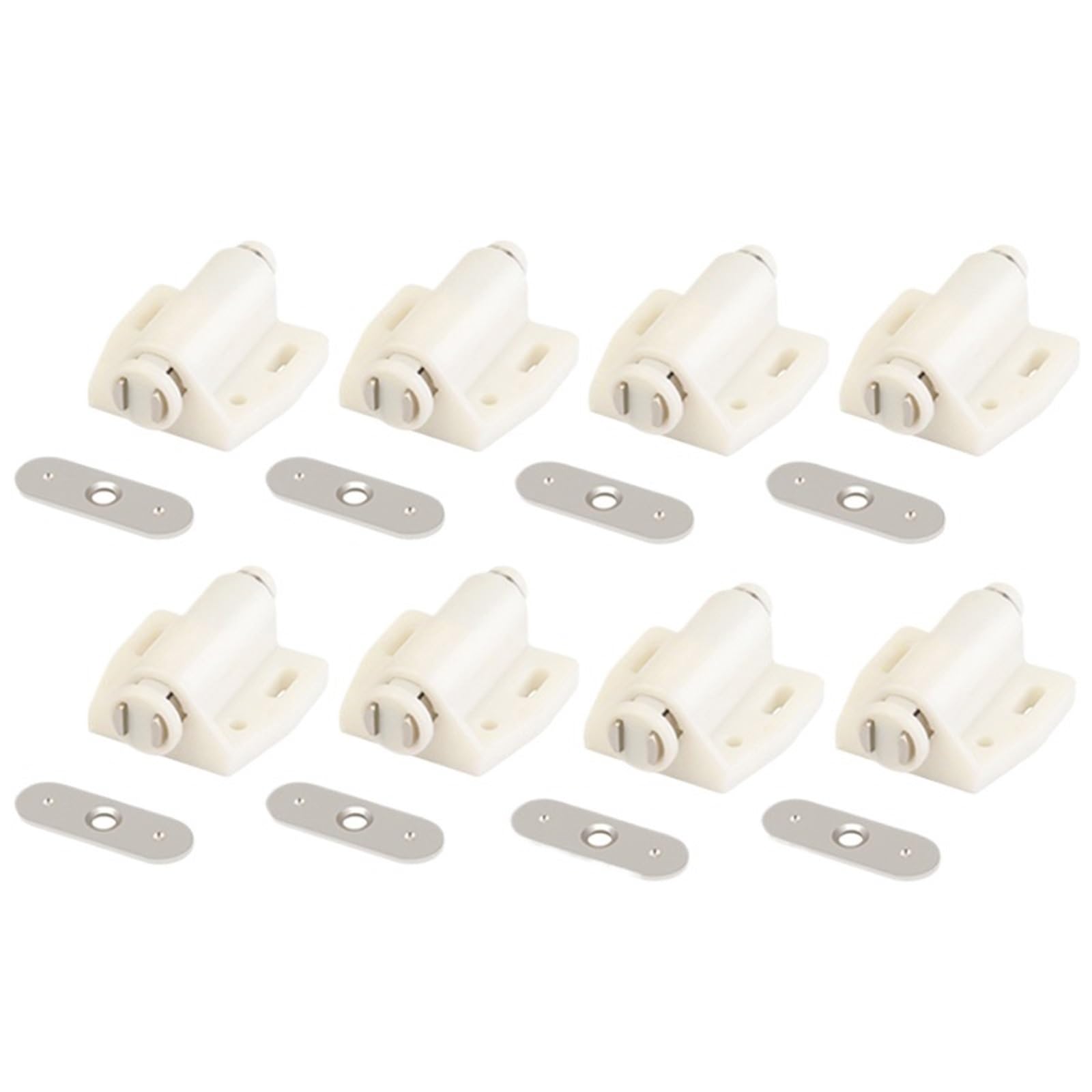 ZONSHJDKR Magnetic Latches Single Magnet Cabinet Catches Pressure to Open Invisible Cupboard Wardrobe Door Stopper Closer Hardware 4/8Pc Set Furniture