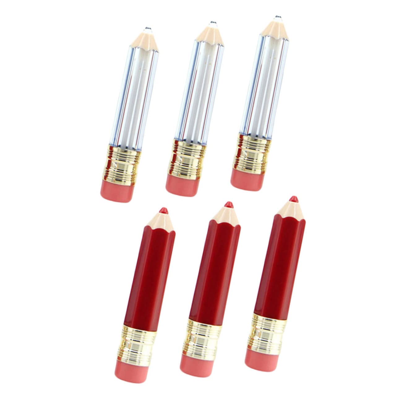 5 Sätze Leere Tube Lipgloss Behälter Bleistift Balsam Lippenfüller Glanz Lippenröhrchen Leer Flasche Lippenstift Leere Tuben Plastiklipglossrohre Lipgloss-tube Leer 6 Stück * 5