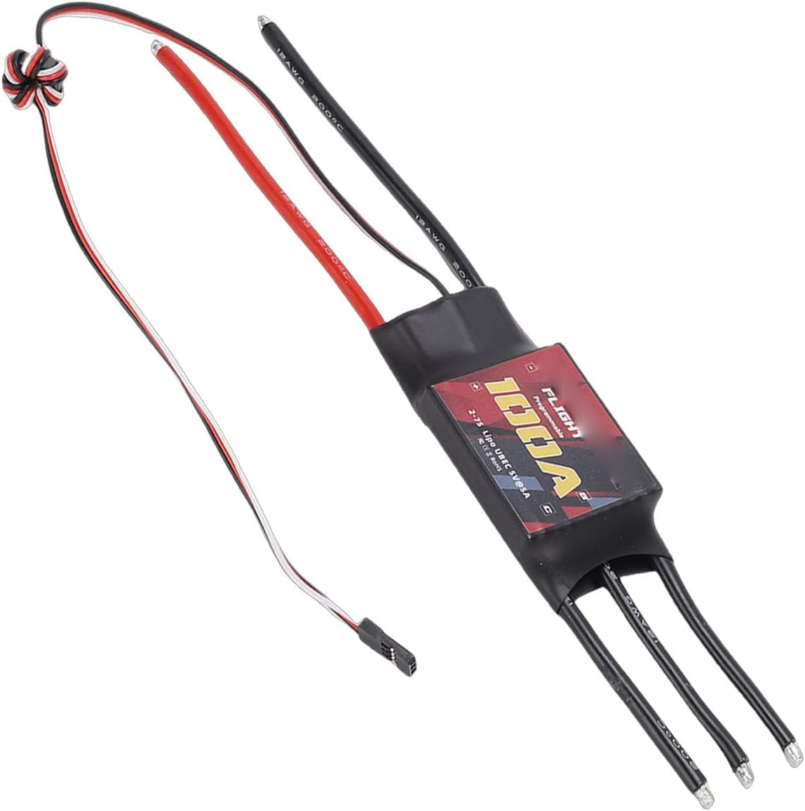 Keenso Drone ESC, 100A Brushless Speed Controller for Quadcopter and Fixed Wing Aircraft, Overcurrent Overvoltage Overtemperature Protection, Easy Setup for Heavy Payload Drones