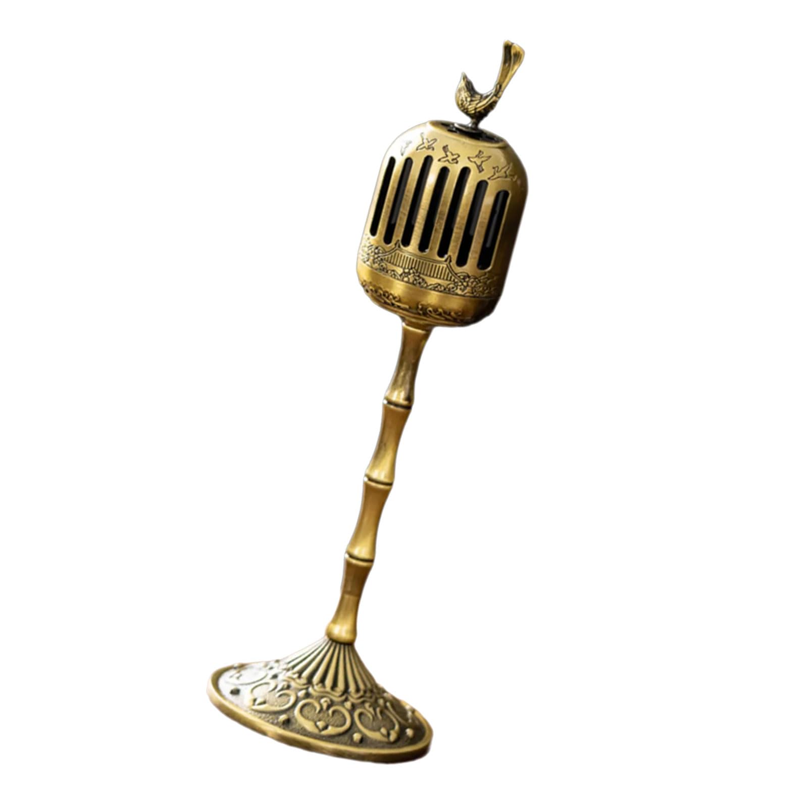 Metal Fragrances Burners with Cultural Design Oriental Antique Bronze Incenses Holder Stove for Meditations Decors Bronze Incenses Burners