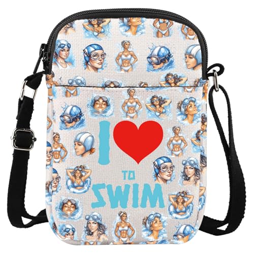 Sac à bandoulière de natation I Love to Swim LEVLO pour piscine
