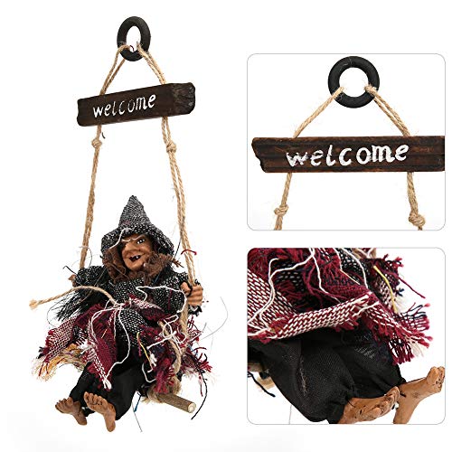 Pingente de bruxa pendurado, enfeites de Halloween com pingente de bruxa para jardim para casa(Bruxa