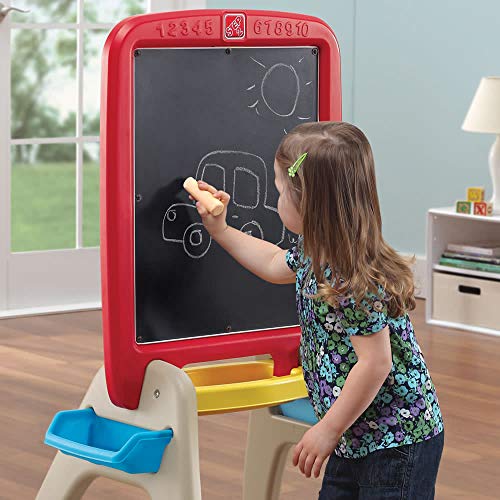 Step2-All-Around-Easel-for-Two-Kids-Activity-Table-Double-Sided-Art-Board-Made-of-Durable-Plastic-Includes-94-Piece-Soft-Foam-Magnets-For-Toddlers-3-Years-Old Step2 All Around Easel for Two Kids Activity Table Double Sided Art Board Made of Durable Plastic Includes 94 Piece Soft Foam Magnets For Toddlers 3 Years Old