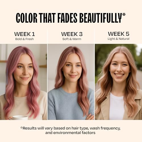 Image of Overtone Semi Permanent Hair Color Conditioner, Cotton Candy Pink, 8 oz, Nourishing, Damage-Free, Color Depositing Mask for All Hair Types with Shea Butter & Coconut Oil, Vegan & Cruelty-Free