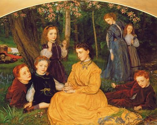Cuadro pintura al óleo de pintor famoso con retratos de niños para coleccionistas
