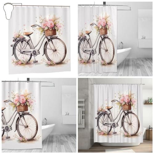Rideau de douche lavable anti-éclaboussures 183x183 en microfibre - 2