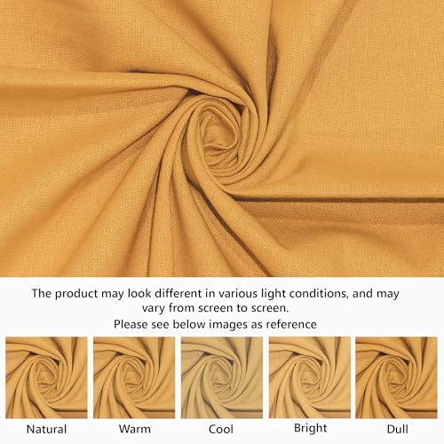 Image of R home 100% Cotton Solid Table Cover | Yellow | 56 x 56 Inch I 200 GSM Thick Fabric, Anti-Skid | Machine Washable & Reusable | Ideal for Dining Table & Centre Table, Easy Maintenance