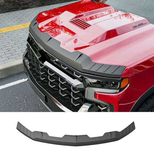 CZmenghe Hood Protector Compatible with 2019-2026 Chevy Silverado 1500 Hood Deflector TPE Shield Replacement for 2019-2026 Chevy Silverado Accessories