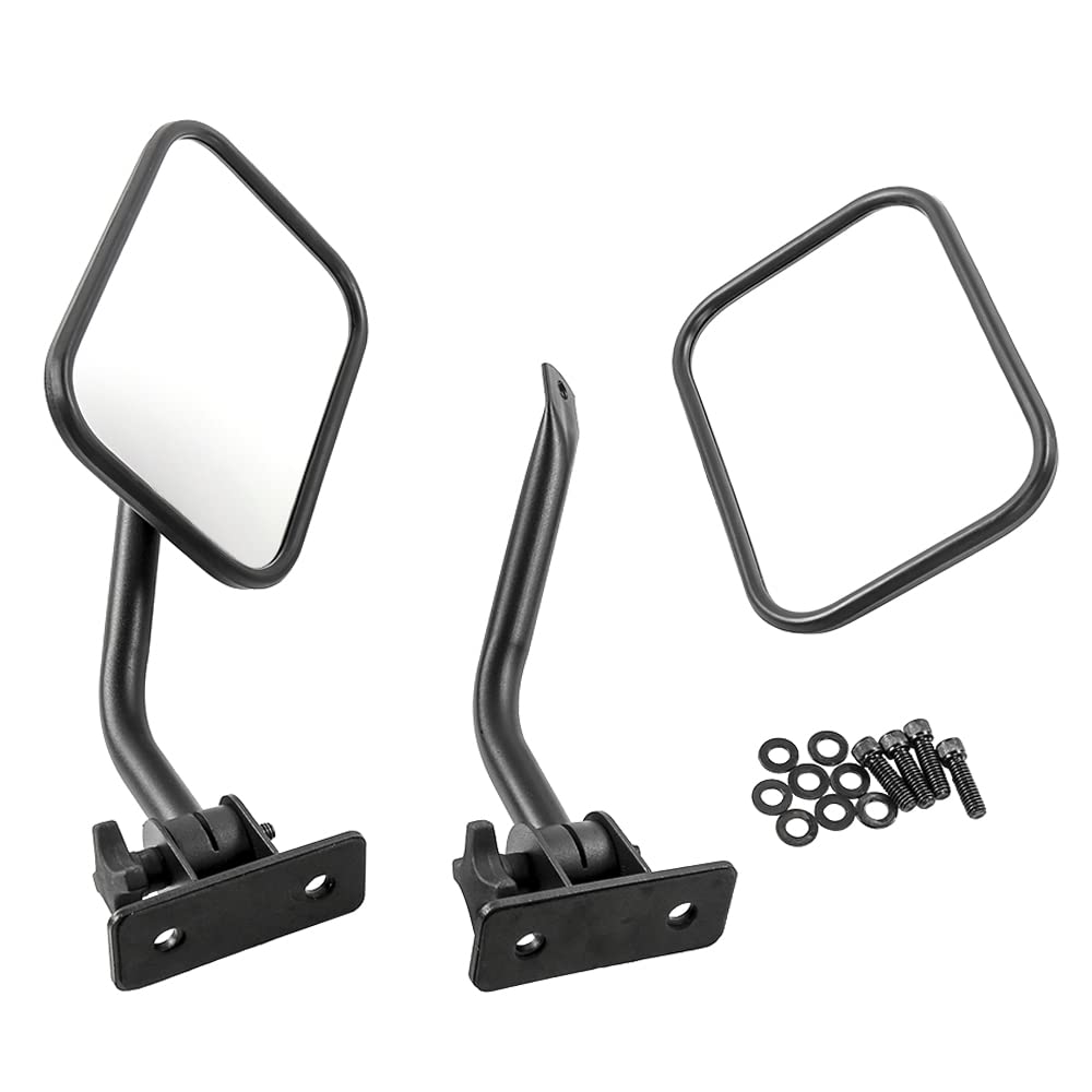 Vista Laterale Mirrori della Porta Fuori Specchio Rettangolari 4x4 Sostituzione Rapida Rilascio Specchio Fuori Strada per