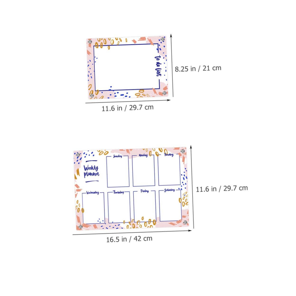 SEWACC Kühlschrankplaner Magnetische Trockenlöschtafel Abwischbare Planungstafel Für Küche Memo Board Tagesplan Memo-tafel
