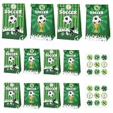 Hochwertiges Material: Die Fußball-Geschenktüten bestehen aus umweltfreundlichem Kraftpapier, das stark und langlebig, nicht leicht zu zerreißen, sicher, ungiftig und biologisch abbaubar ist. Kinder können die Papiertüten mit Aufklebern versiegeln oder dekorieren, um sie für den täglichen Bedarf einfach zu transportieren.