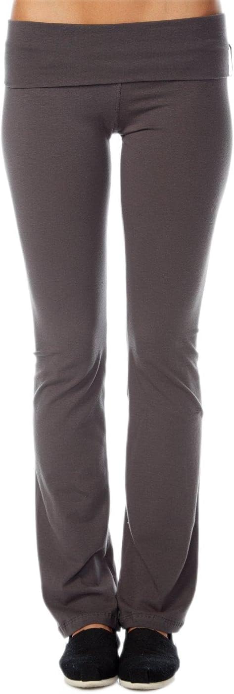 Active Basic Women's Basic Yoga Pants (Small, Charcoal)