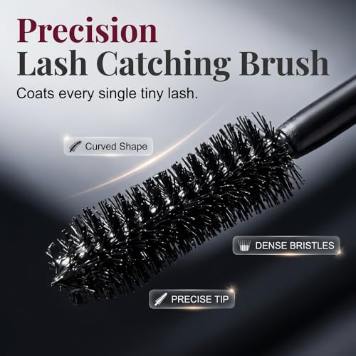 Image of Mascara for Older Women 60 Plus, Waterproof Mascara for Volume and Length, 3D Curling Eyelash Long-lasting, Washable, Smudge Proof & No Flaking (Black*2)