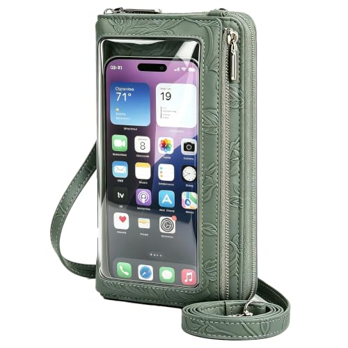 Image of GOIACII Phone Purse Crossbody Bags for Women Small Travel Wallet Touch Screen RFID Blocking