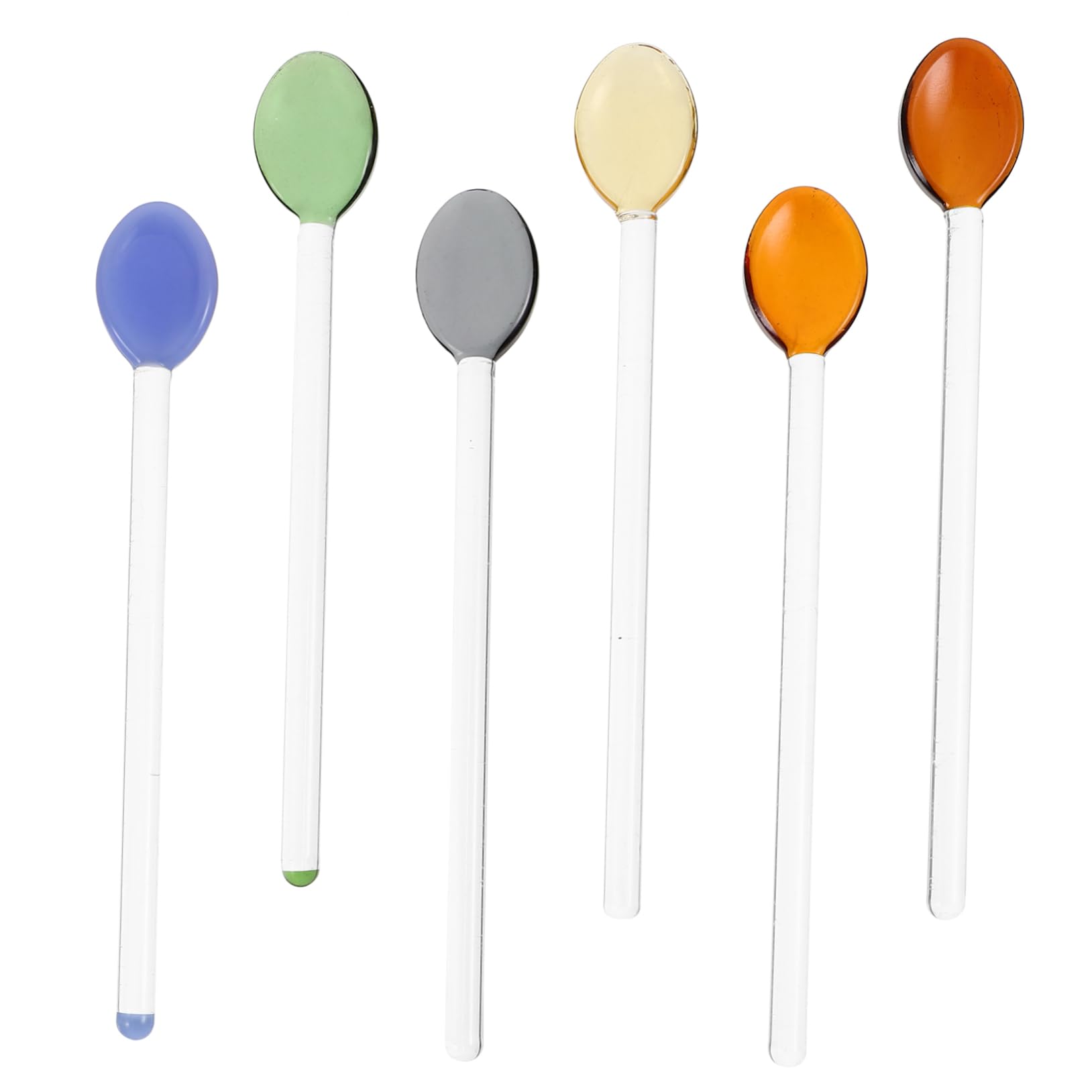 Cabilock 60piezas Cucharas De Resistentes Al Mango De Cucharas Para Café y Cócteles Utensilios De Cocina Transparentes