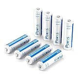 POWXS AA Rechargeable Batteries, 8 Packs AA Battery 2000 mAh 1200 Recycling Times NiMH AA High Performance Batteries with Storage Box Rechargeable