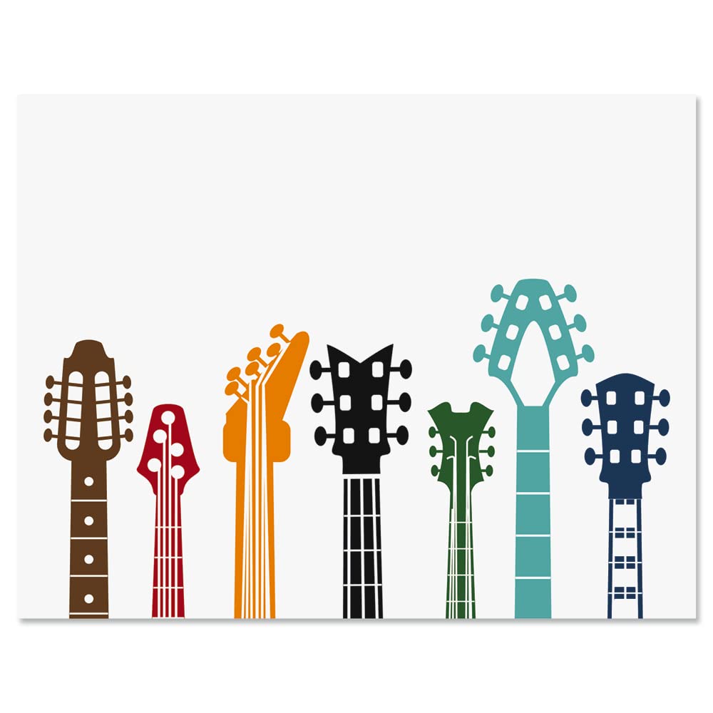 Personalized Music Teacher Note Cards - Set of 24 4-1/4" by 5-1/2" blank inside