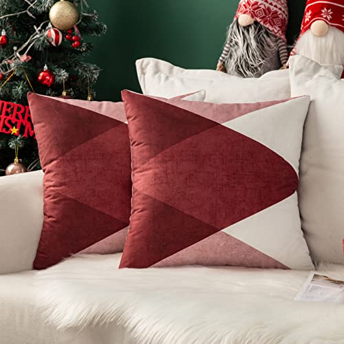 MIULEE Housse de Coussin Décorative en Polyester Coussins Canape Carré Motif Imprimé de Losange Taie Oreiller Moderne Maison pour Salon Chambre Fauteuil de Bureau...
