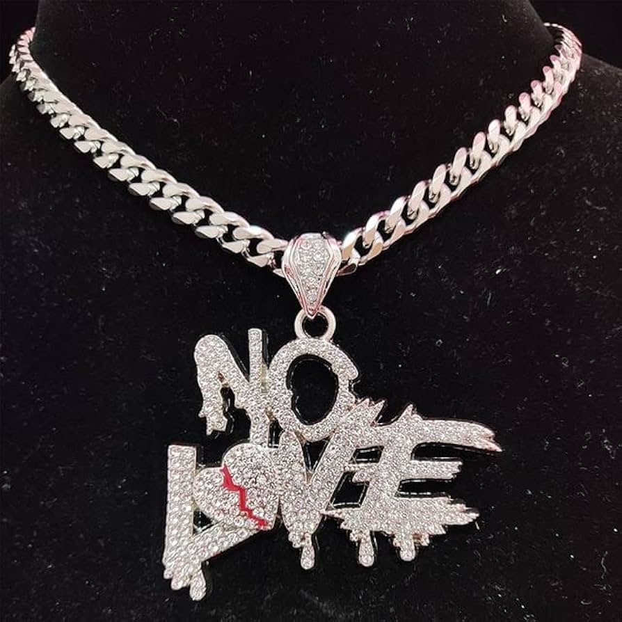 Amazon.com: Razered Men Hip Hop No Love Pendant Necklace Amazon.com: Razered Men Hip Hop No Love Pendant Necklace
