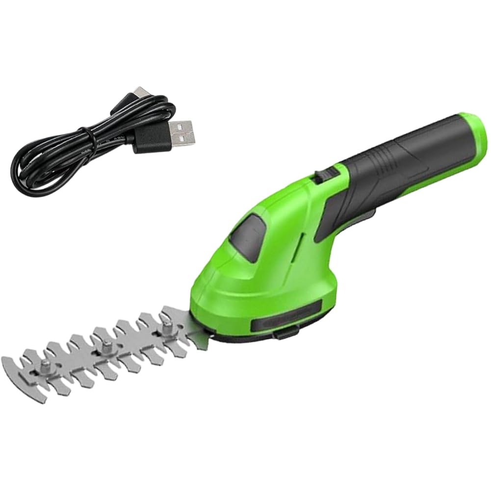 NONDK USB-C Rechargeable Cordless Electric Hedge Trimmer One-Hand Bush Trimmer for Yard, Grass and Shrub Shearing