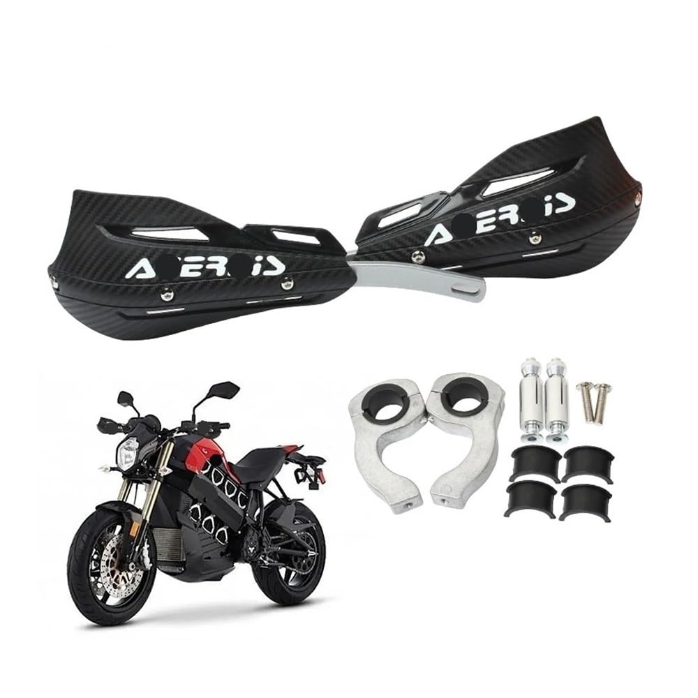 Protezione Freno Manubrio Paramani per Moto Universale da 22 Mm E 28 Mm, Kit di Montaggio per Maniglia, Paramani Adatti A Tutte Le Moto da Cross Ed Enduro.