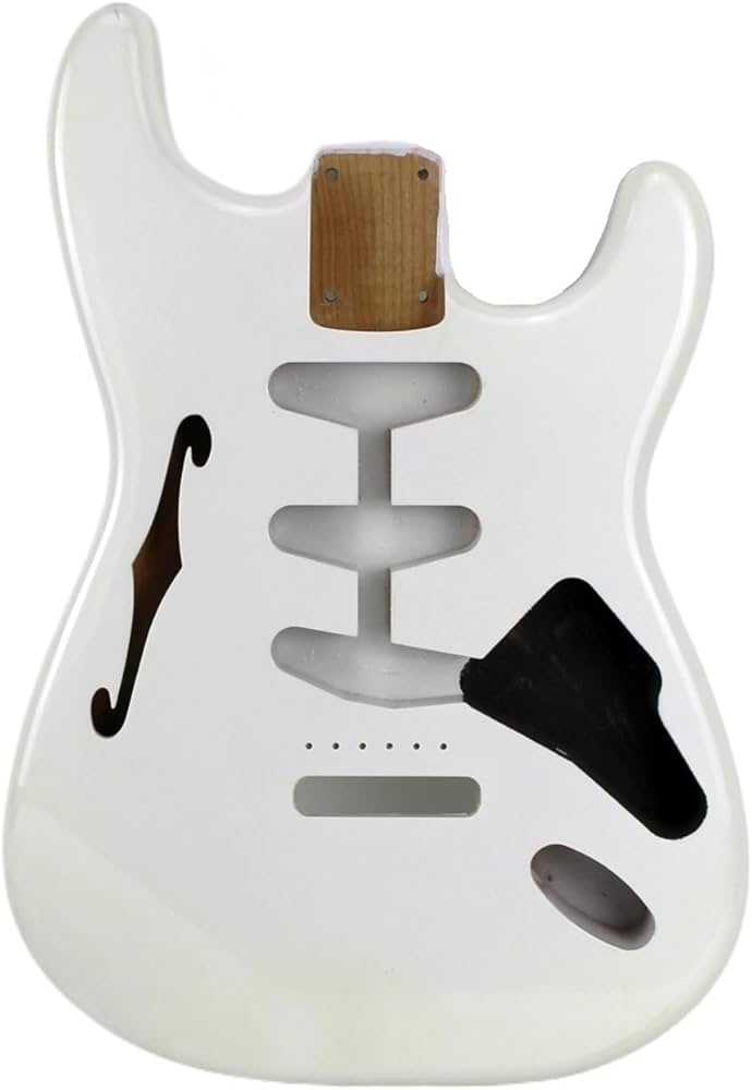 Amazon | アルダーウッド ホワイト シンライン エレキギター ボディ F