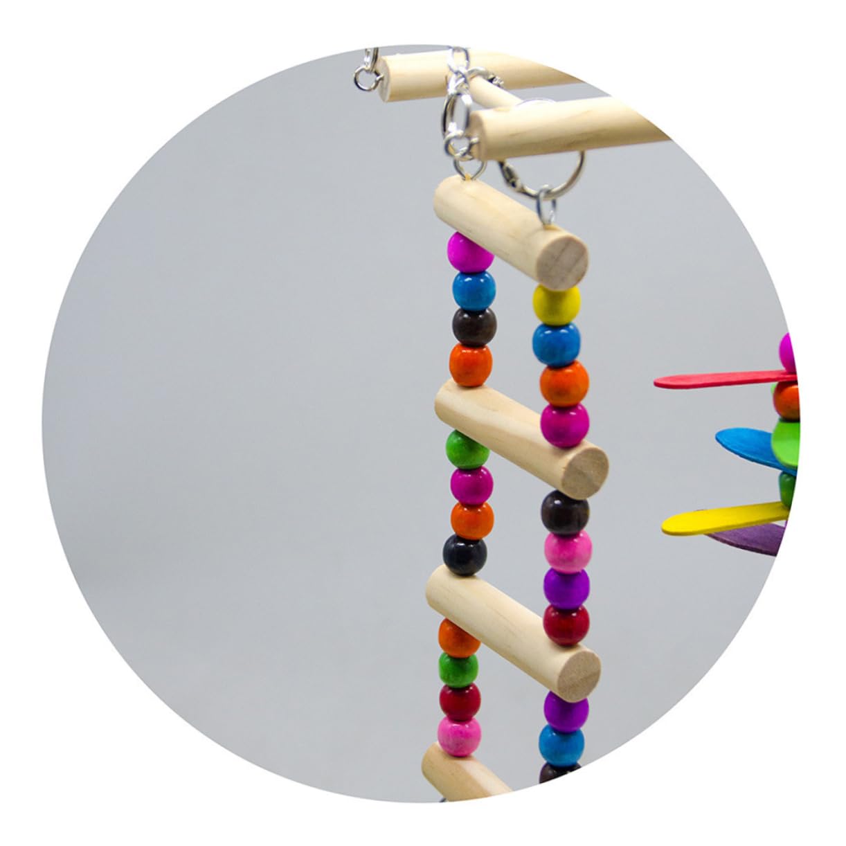 VANZACK 2stücke Pet Bird Ladder Spielzeugset Hängende Kletterleiter Schaukel Für Papageien Und Wellensittiche Sicheres Spielzeug Für Vogelkäfige Teiliges Set Für Stundenlangen