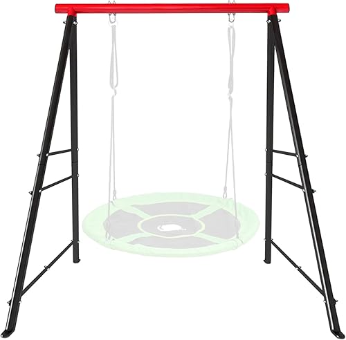 Marco de soporte de columpio, marco de columpio para niños y adultos, 880 libras, marco en A de metal resistente, columpio para patio trasero para