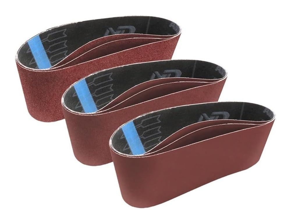 Herramienta de lijado, papel lija, rollo, 20 bandas abrasivas 533 x 76 mm, accesorios for amoladoras banda fino y grueso(P60)