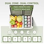 BODEGACOOLER 12 Volt Car Refrigerator, 34Quart (32L) Car Fridge Dual Zone, 12V Portable Freezer APP Control, RV Car Cooler -4℉-68℉ 12/24V DC 100-240V AC for Outdoor Camping Travel Vehicles Home Use