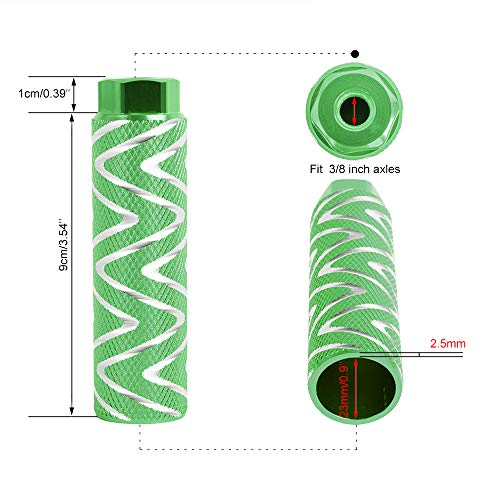 image for NOSTAFY 2PC 3/8 inch - 26 Teeth Aluminum Alloy Bike Pegs Foot Pedals (
