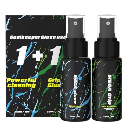 JFSLiF Sports product tackifierGoalkeeper Gloves Grip Spray MSDS Certified Goalkeeper Glove Adhesive 30ml Gloveglu and 30ml Sports equipment cleaner