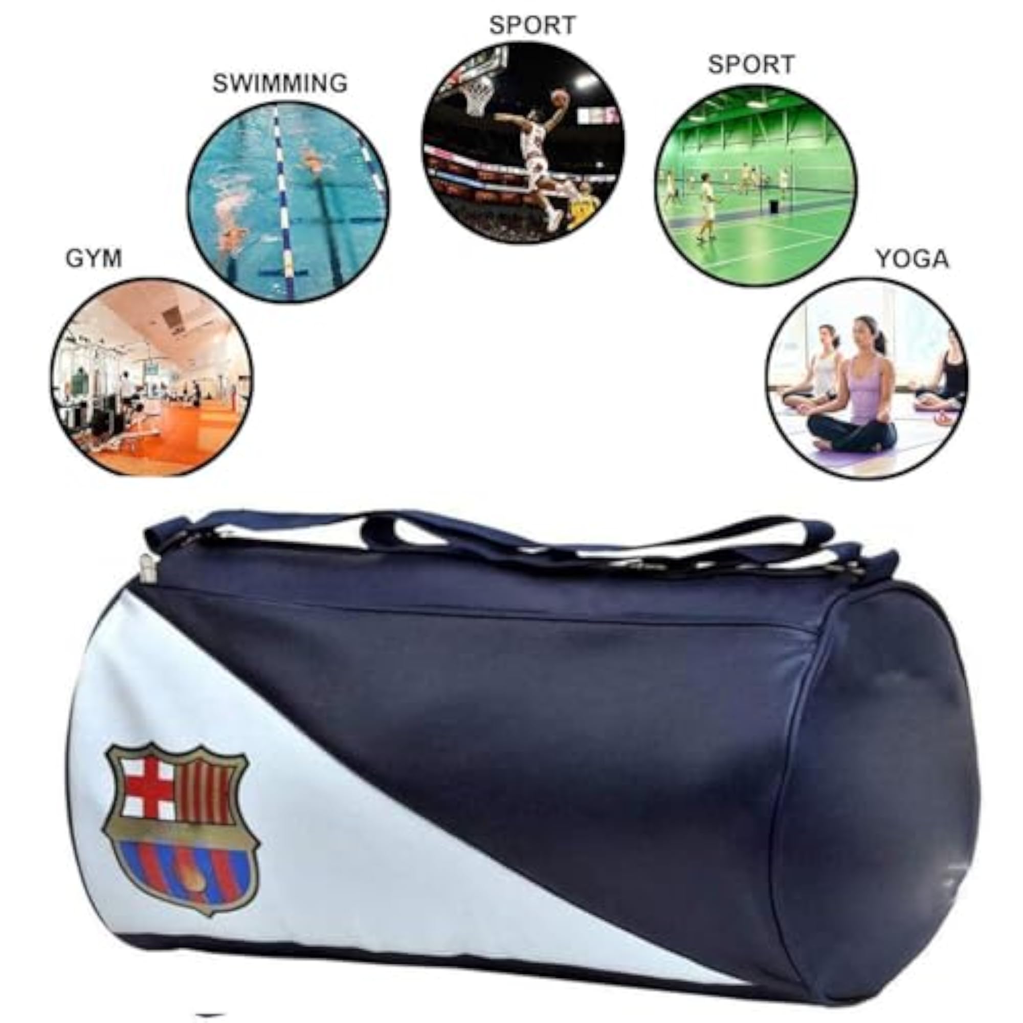 FC Duffel Bag in Navy Blue, Stylish and Functional