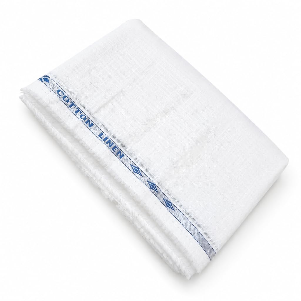 AROGMIRA 60 LEA White Linen Fabric | 100% Pure Linen with Cotton-Like Comfort | Men’s Unstitched Fabric (58 Inch Width) | Ideal for Shirt, Safari Suit & Kurta Pajama (White, 2m)-picture-21