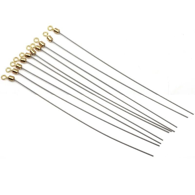 150 piezas de ejes para señuelos de pesca de acero inoxidable miniatura 7
