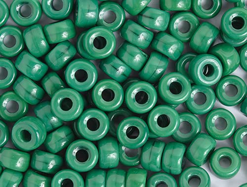 9mm Czech Glass Crow Beads 100pcs Opaque Green DIY Jewelry Making Crow Beads