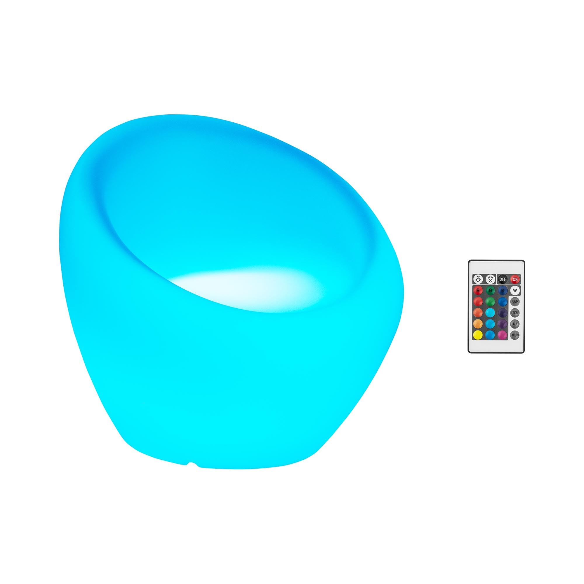 Royal Catering Poltrona da Esterno Con Illuminazione LED da Giardino 66 x 68 cm