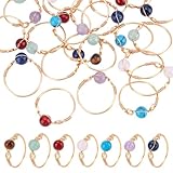 Matériau fiable : ces bagues en cristal pour femme sont fabriquées en pierres de cristal de qualité et enveloppées de fils de cuivre, pas faciles à casser ou à déformer, le fil de cuivre est non seulement durable mais ajoute également une touche de sophistication à chaque bague, la fabrication exquise apporte des impressions claires et ne se décolore pas facilement.