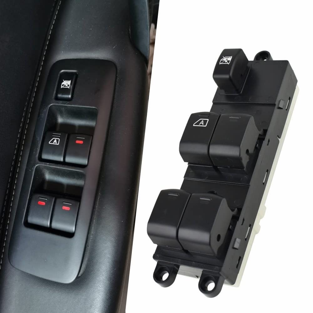 Pulsantiera Alzavetri per Nissan per Qashqai J10 2.0 DCi 4WD per Navara D40 25401-JD001 Interruttore della Finestra di Potere 25401JD001 Schalter Alzacristalli Interruttori Pulsanti