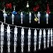 Produktbild Monzana Lichterkette Eiszapfen Außen Innen kaltweiß 10 Zapfen 40 LED 6,2m Weihnachten Deko Weihnachtsdeko IP44 Eisregen