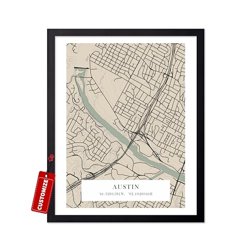 Monem Art Personalized Map Print, Customized City...