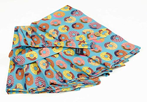 Serviettes de table de cuisine haut de gamme en coton bleu - 5
