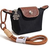 Mini Coin Purse Keychain for Women – Small Nylon Dumpling Bag Change Pouch with Wristlet Strap, Cute Zipper Wallet for Keys, Cards, Cash & Earbuds, Lightweight Travel Essentials Organizer