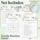WOODAMORE Family Reunion Games and Activities - Family Feud Game Cards, Trivia Games for Family, How Well Do You Know Your Family Bingo Game