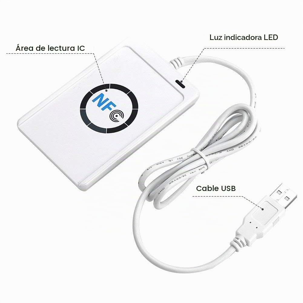 NFC ACR122U Lector y Escritor Inteligentes sin Contacto + SDK+ 5xMifare Tarjeta IC USB Lector de Tarjeta Inteligente Memoria