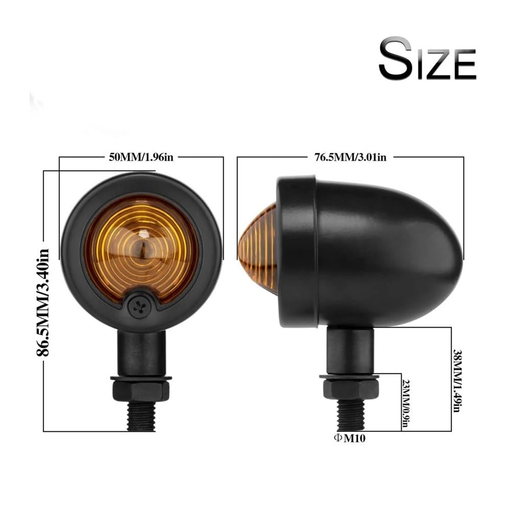 intermitentes led Para Motocicleta Universal 12V 10mm Chopper