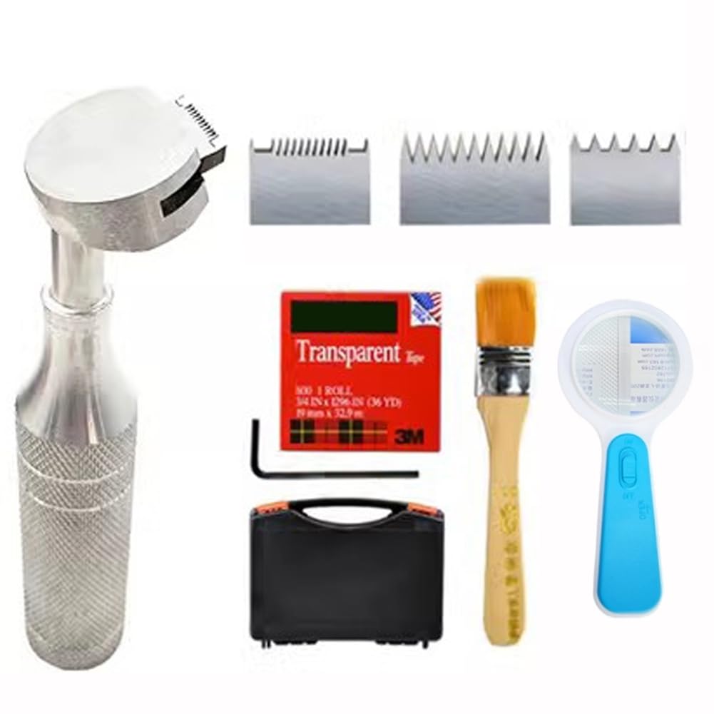 Littimoon Manual Grid Adhesion Tester QFH-A Grid-Cut Tester with 1MM/2MM/3MM 3 Blades Magnifier Paint Film Scratcher