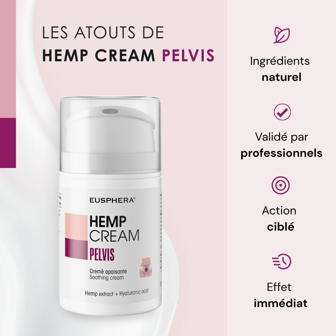 EU4PELVIS Creme Intime Femme Anti Demangeaison pour Mycose Vaginose, Vaginose Bactérienne, Sécheresse Vaginale, Creme Apaisante Intime Naturelle, Soin Intime Femme Quotidien, 50ml